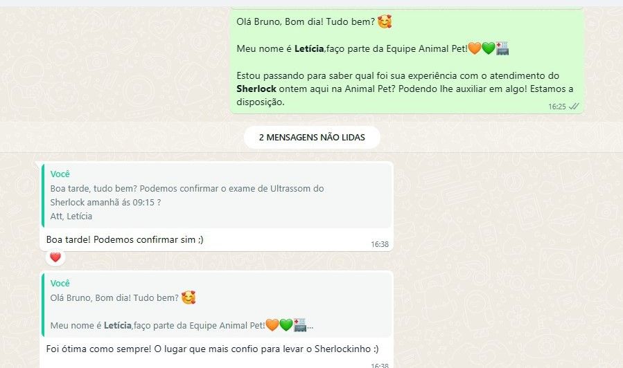 Avaliação de cliente